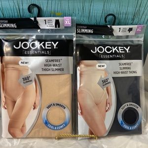 NWT Jockey slimmer (neutral) and thong (black) size XL